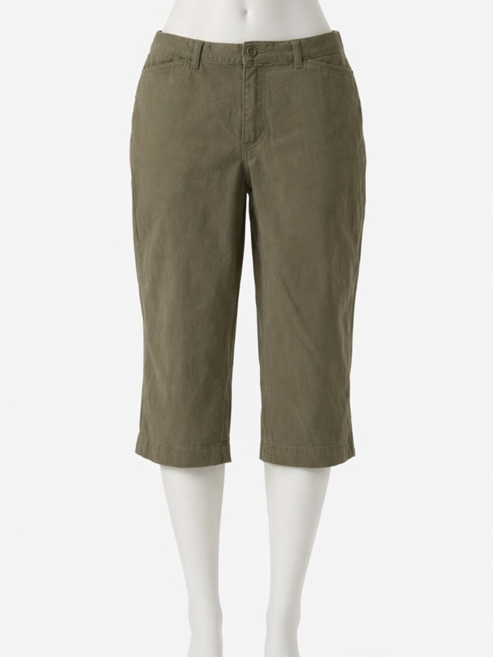 St. John's Bay Dark Olive Green Capri Shorts